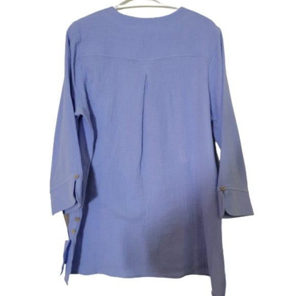 𝅺Fortrop tunic blouse V neck Light Cotton - Picture 5 of 7